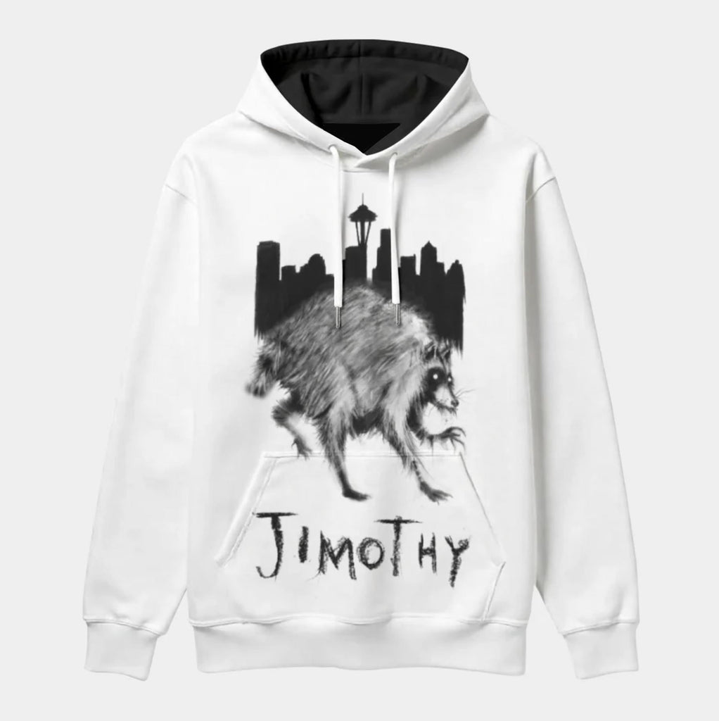 Jimothy City White Premium Hoodie