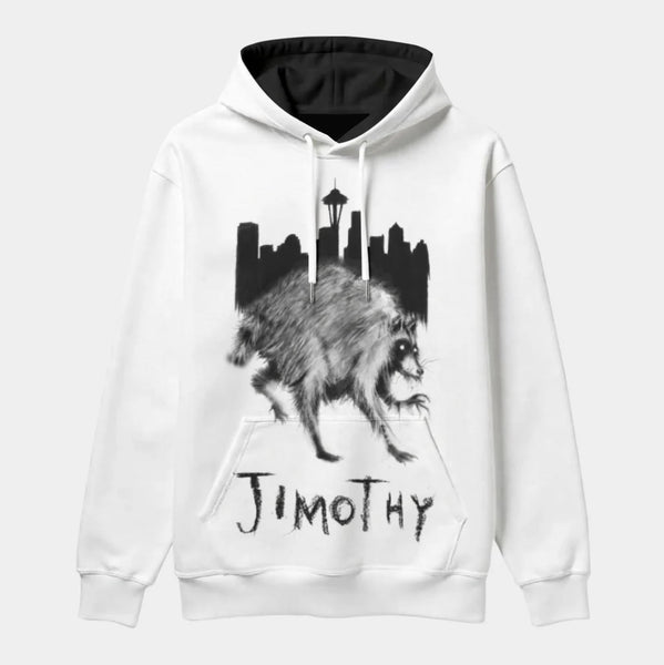 Jimothy City White Premium Hoodie