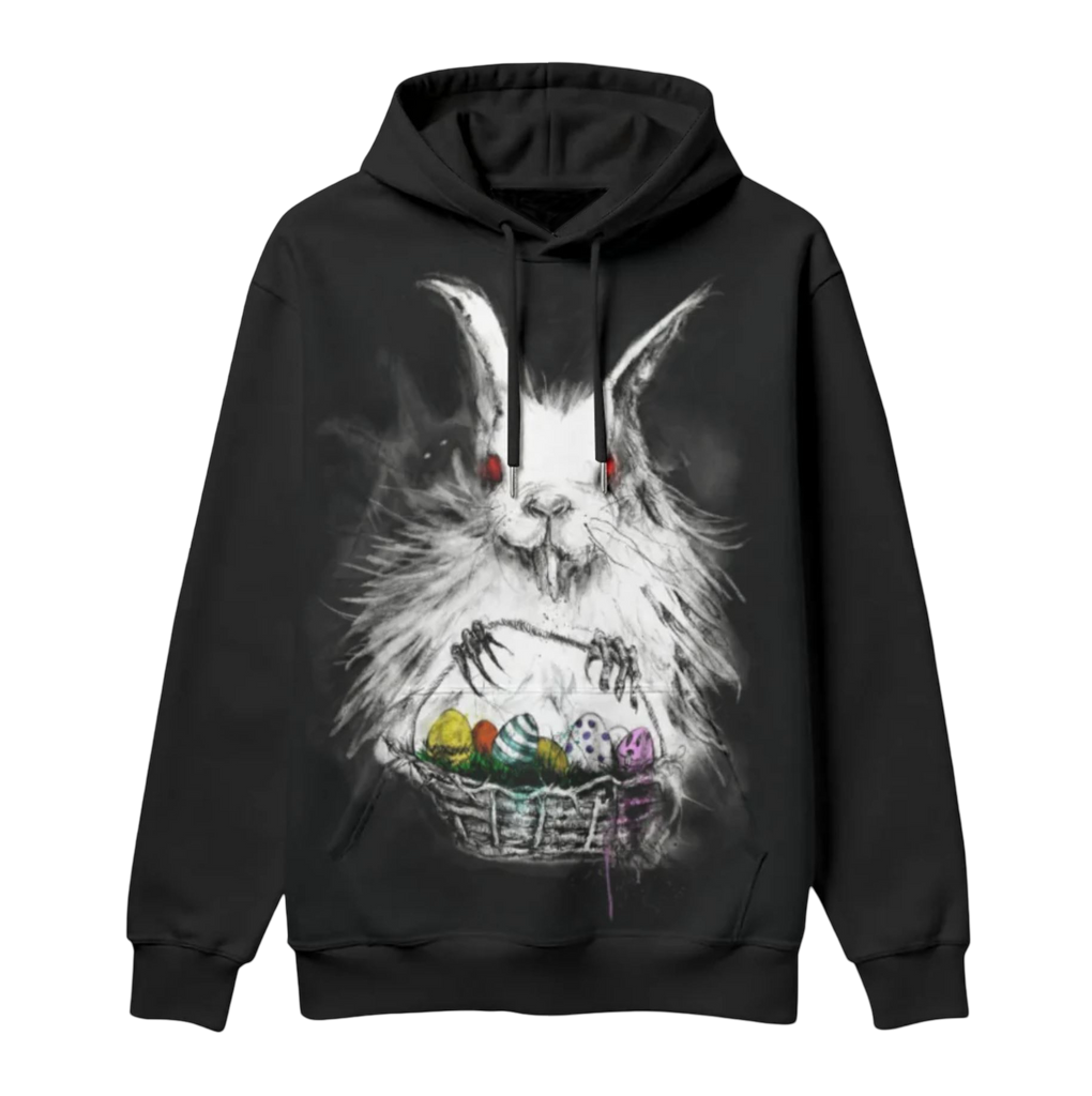 Nightmare Easter Bunny Black Hoodie