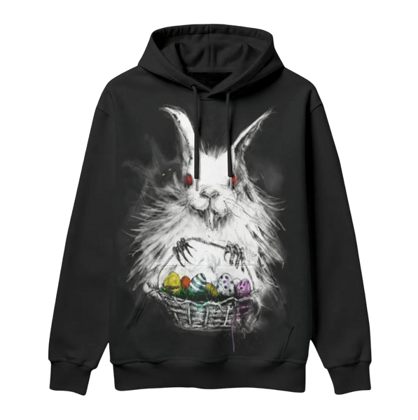 Nightmare Easter Bunny Black Hoodie